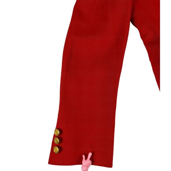 Vintage JG Hook Blazer Jacket Coat Women's 10 Red Gold Anchor Buttons Nautical - Picture 2 of 10